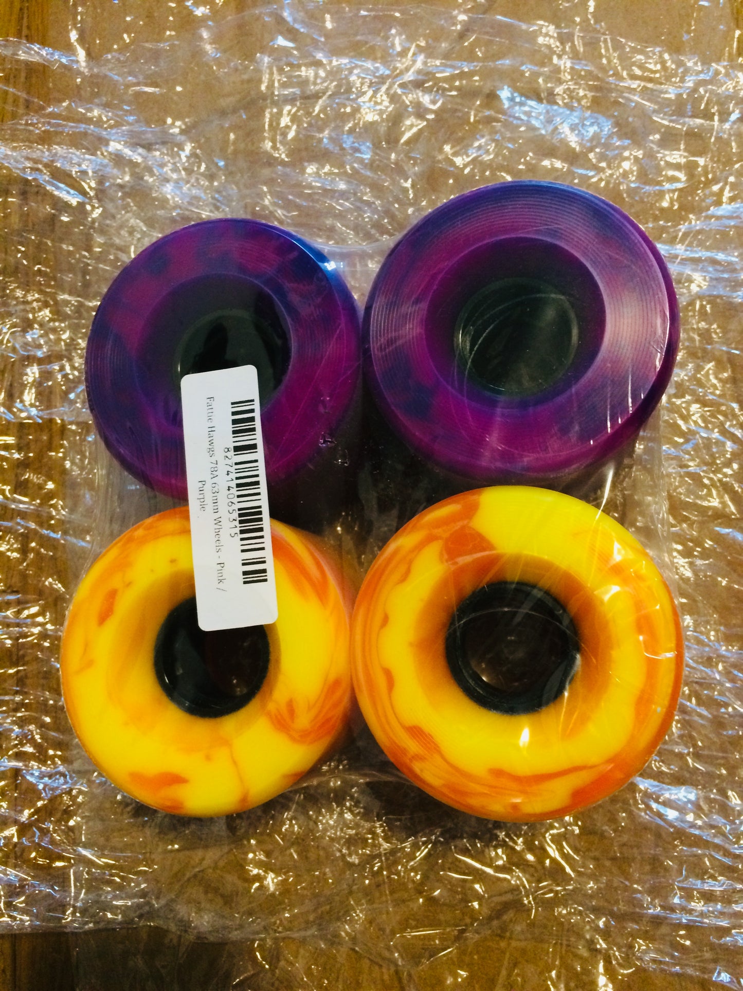 Longboard Rollen HAWGS Fattie Orange-Yellow und Pink-Purple (Landyachtz)
