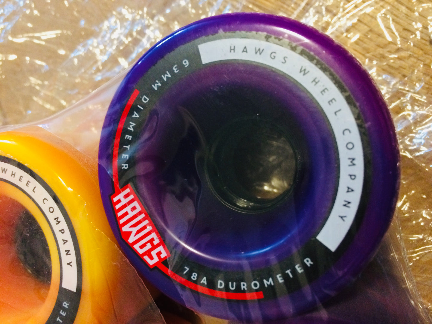 Longboard Rollen HAWGS Fattie Orange-Yellow und Pink-Purple (Landyachtz)