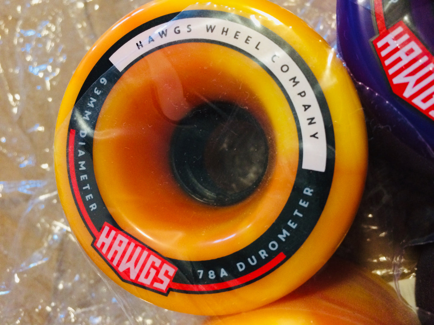 Longboard Rollen HAWGS Fattie Orange-Yellow und Pink-Purple (Landyachtz)