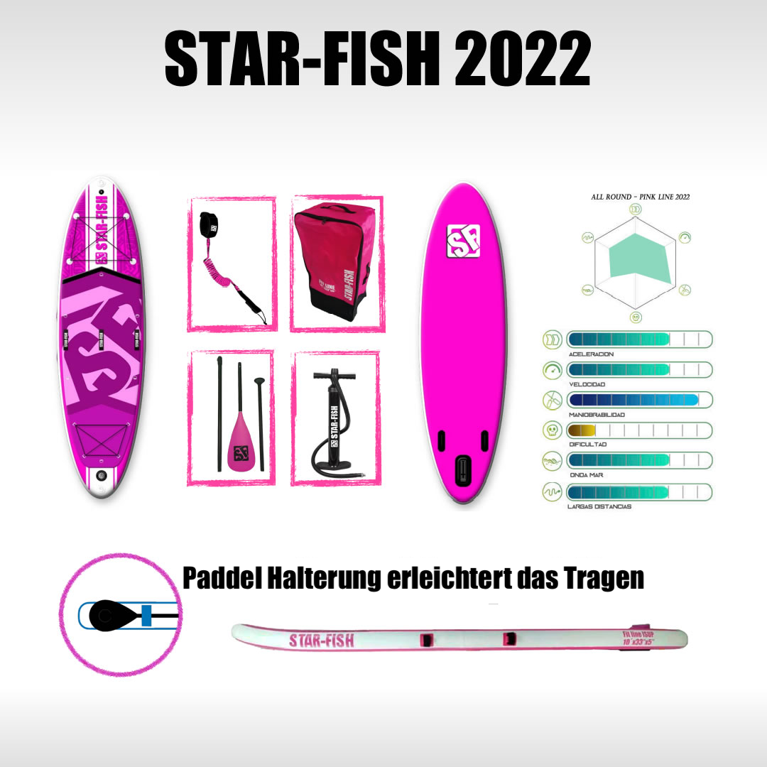 Star-Fish aufblasbares SUP 10' Allround Pink